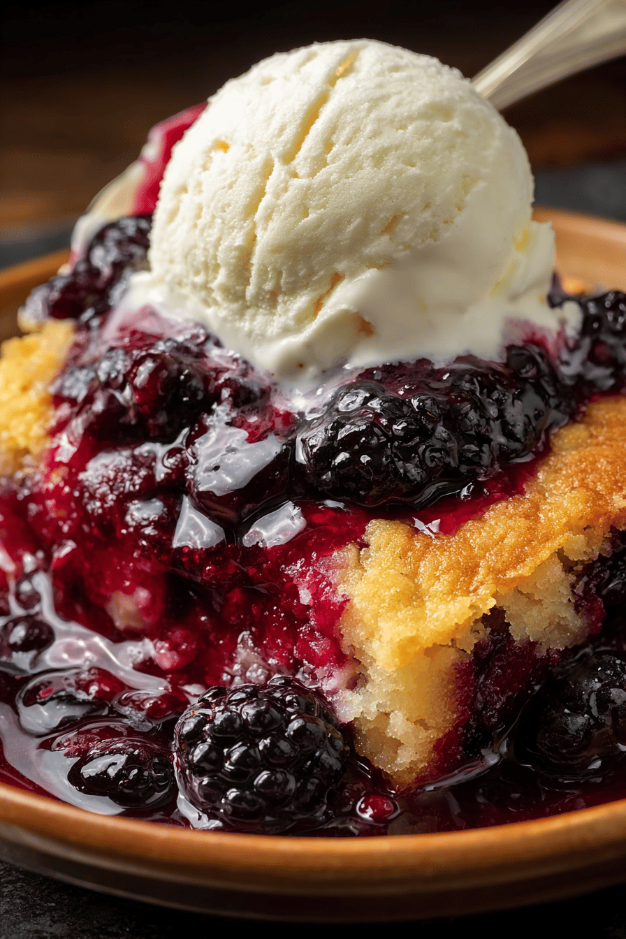 Easy Blackberry Cobbler Recipe ingredients organized and measured on kitchen counter