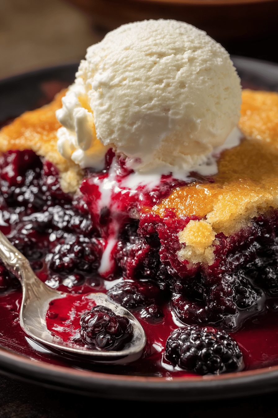 Easy Blackberry Cobbler Recipe final dish beautifully presented and ready to serve