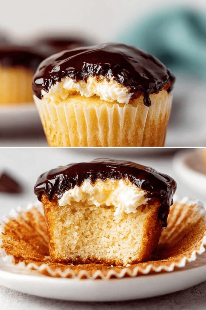 Easy Boston Cream Cupcakes Recipe