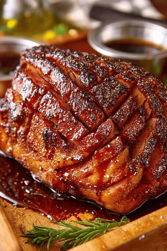 Easy Bourbon Glazed Ham Recipe
