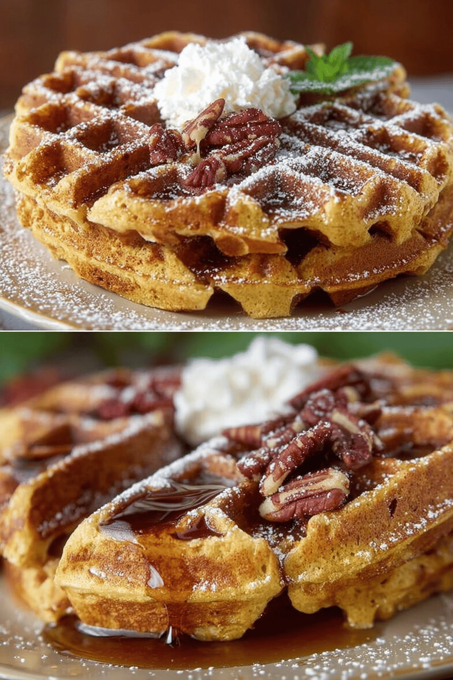 Easy Brown Sugar Pecan Buttermilk Waffles