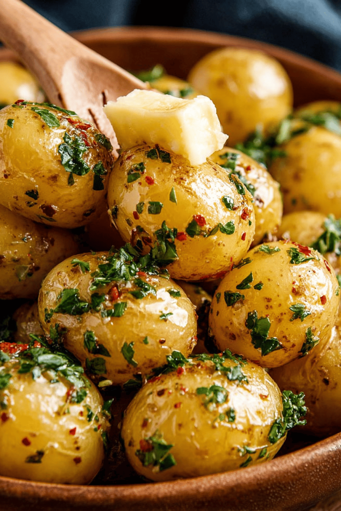 Easy Butter Steamed Baby Potatoes Recipe