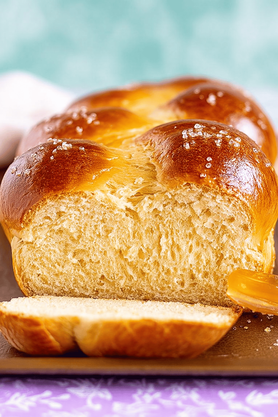 Easy Challah Bread Recipe ingredients organized and measured on kitchen counter