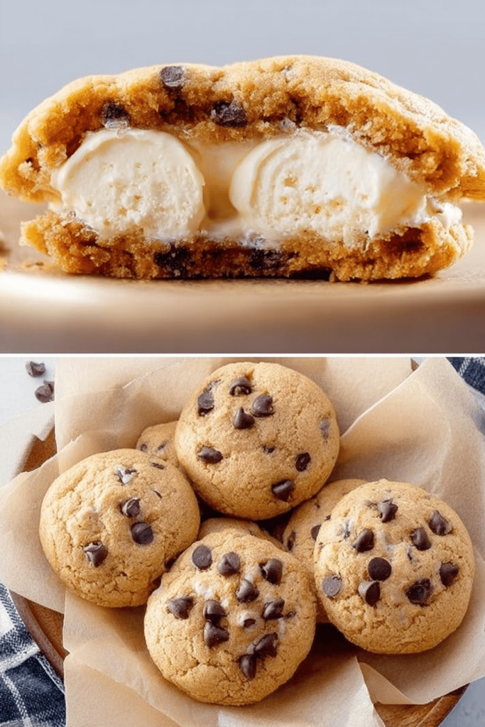Easy Cheesecake Stuffed Chocolate Chip Cookies