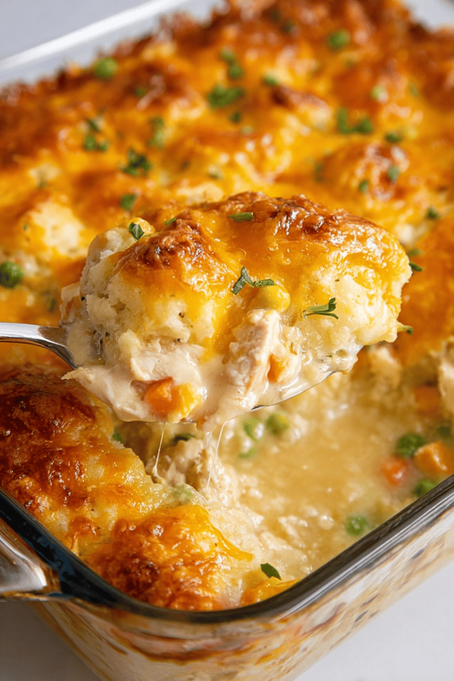 Easy Chicken Cobbler Recipe final dish beautifully presented and ready to serve