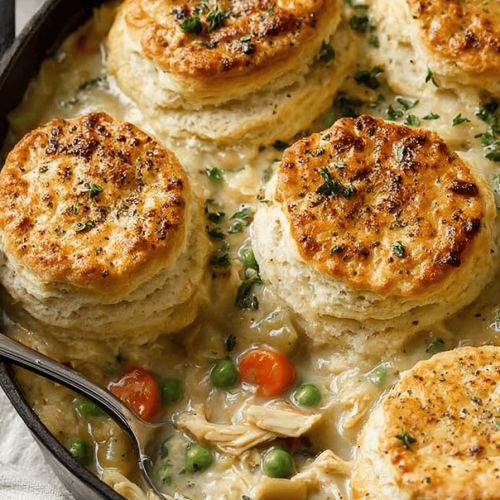 Easy Chicken Pot Pie with Biscuits Recipe