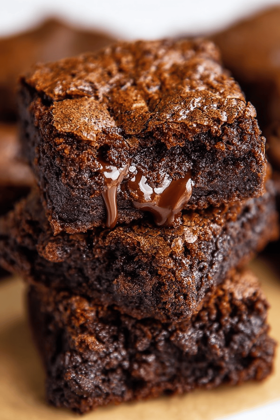 Easy Chocolate Brownies Recipe final dish beautifully presented and ready to serve