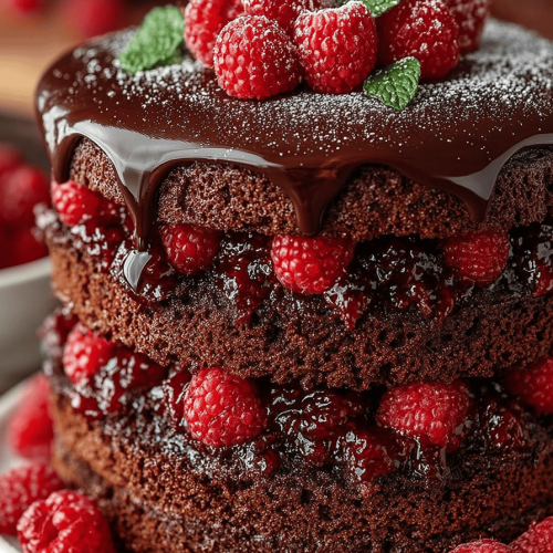 Easy Chocolate Raspberry Cake Recipe