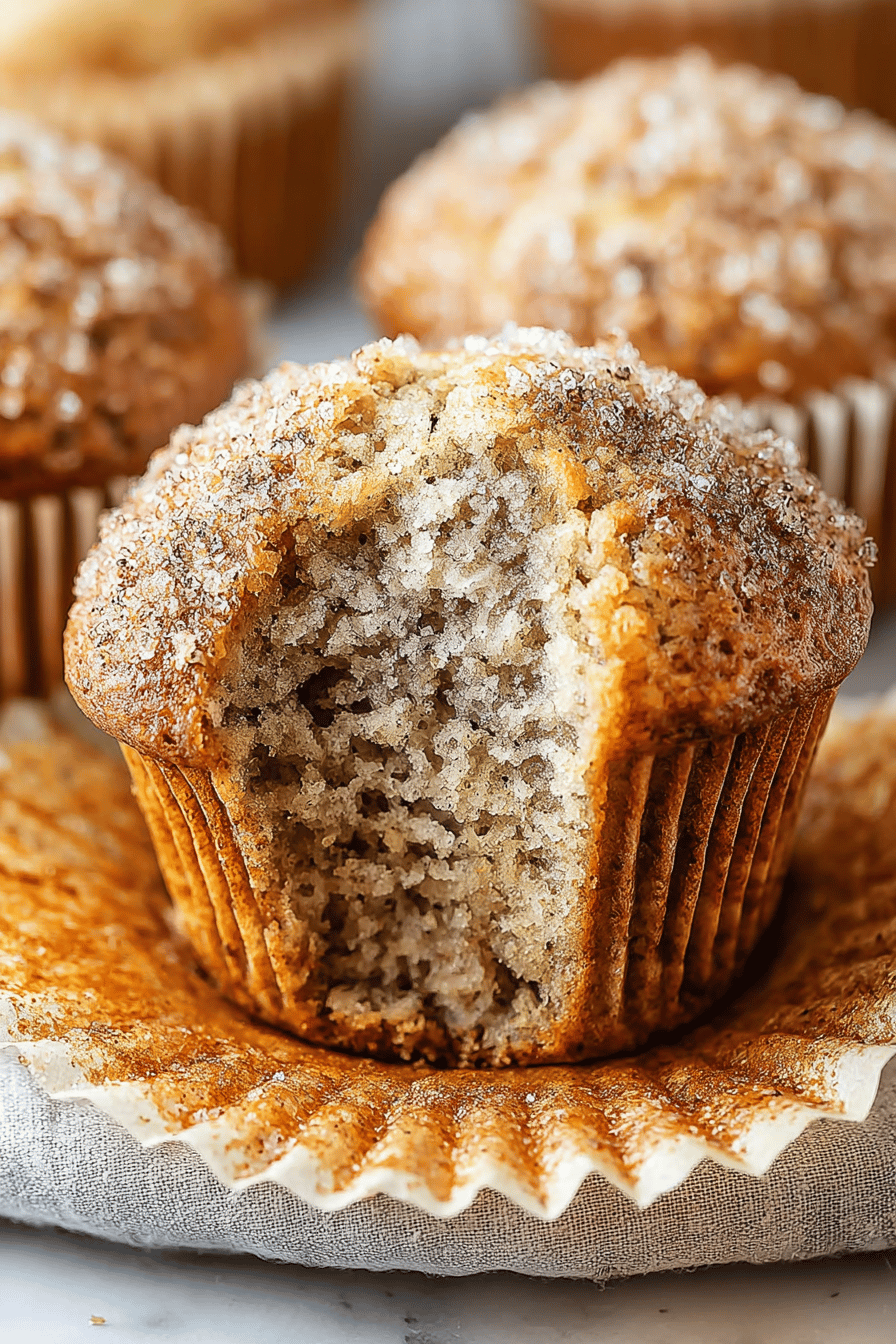 Easy Cinnamon Banana Bread Muffins ingredients organized and measured on kitchen counter