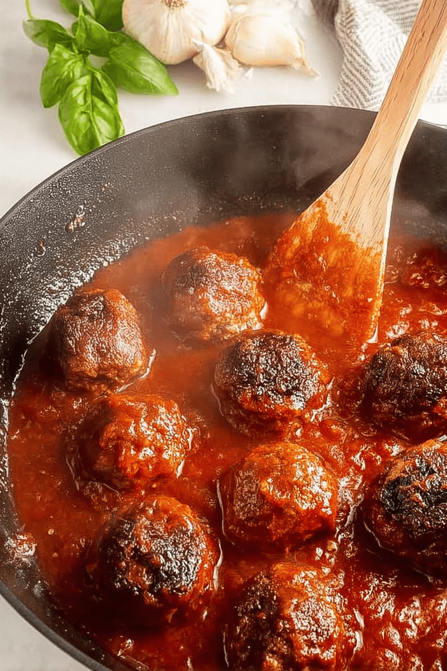 Easy Classic Italian Meatballs Recipe final dish beautifully presented and ready to serve