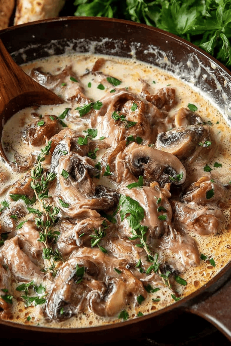 Easy Creamy Garlic Mushroom Sauce