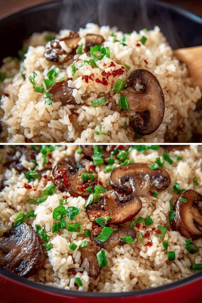 Easy Crockpot Mushroom Rice Recipe