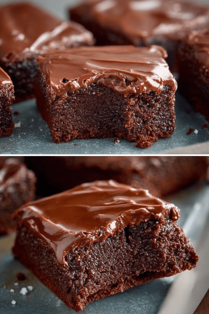 Easy Fudge Iced Brownies Recipe