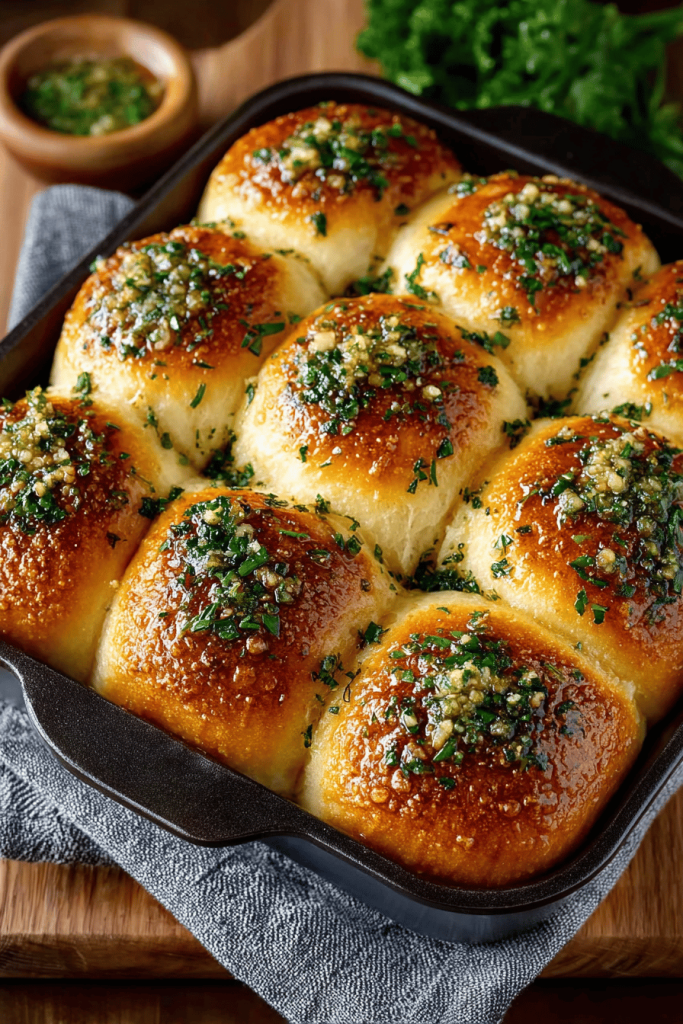 Easy Garlic Herb Dinner Rolls Recipe