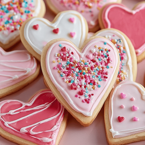 Easy Iced Heart Cookies Recipe