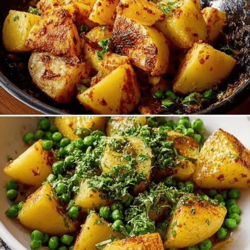 Easy Indian Bombay Potatoes with Peas Recipe