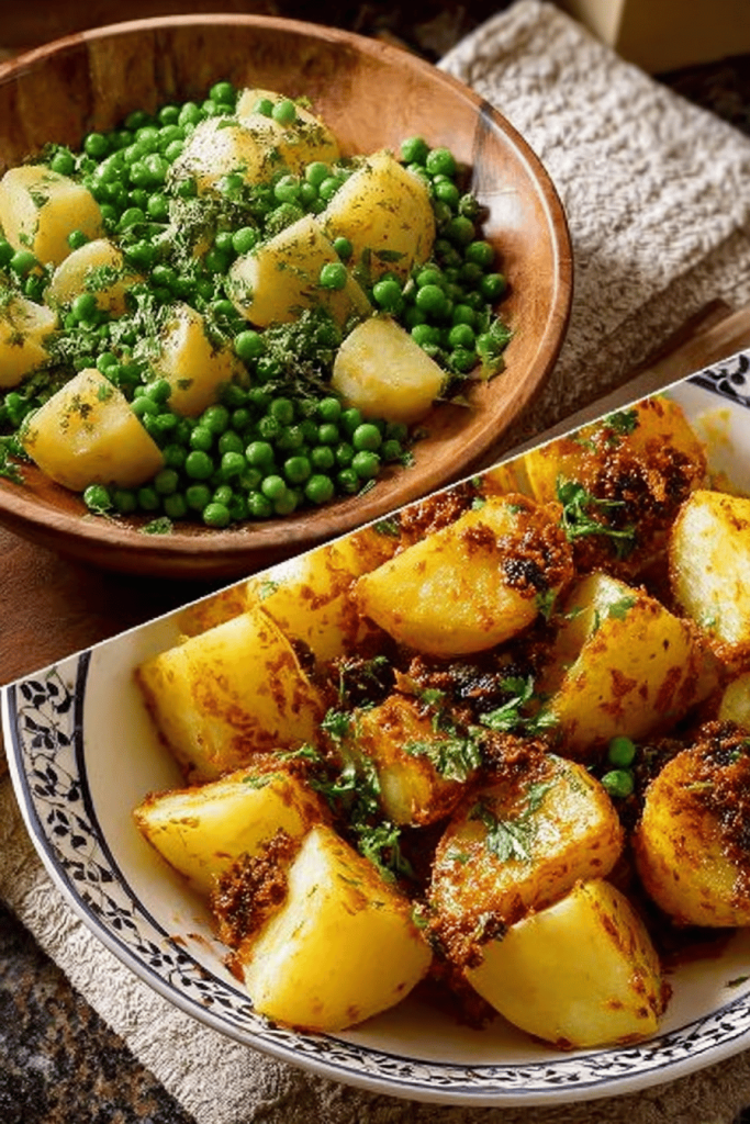 Easy Indian Bombay Potatoes with Peas Recipe