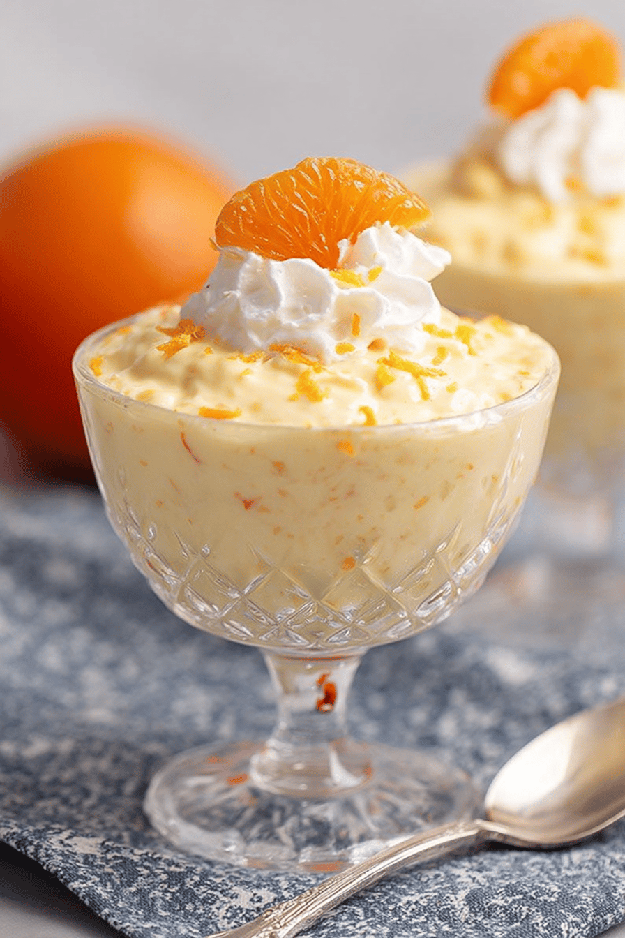 Easy Mandarin Orange Mousse Recipe final dish beautifully presented and ready to serve
