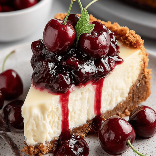Easy No-Pie-Filling Cherry Cheesecake