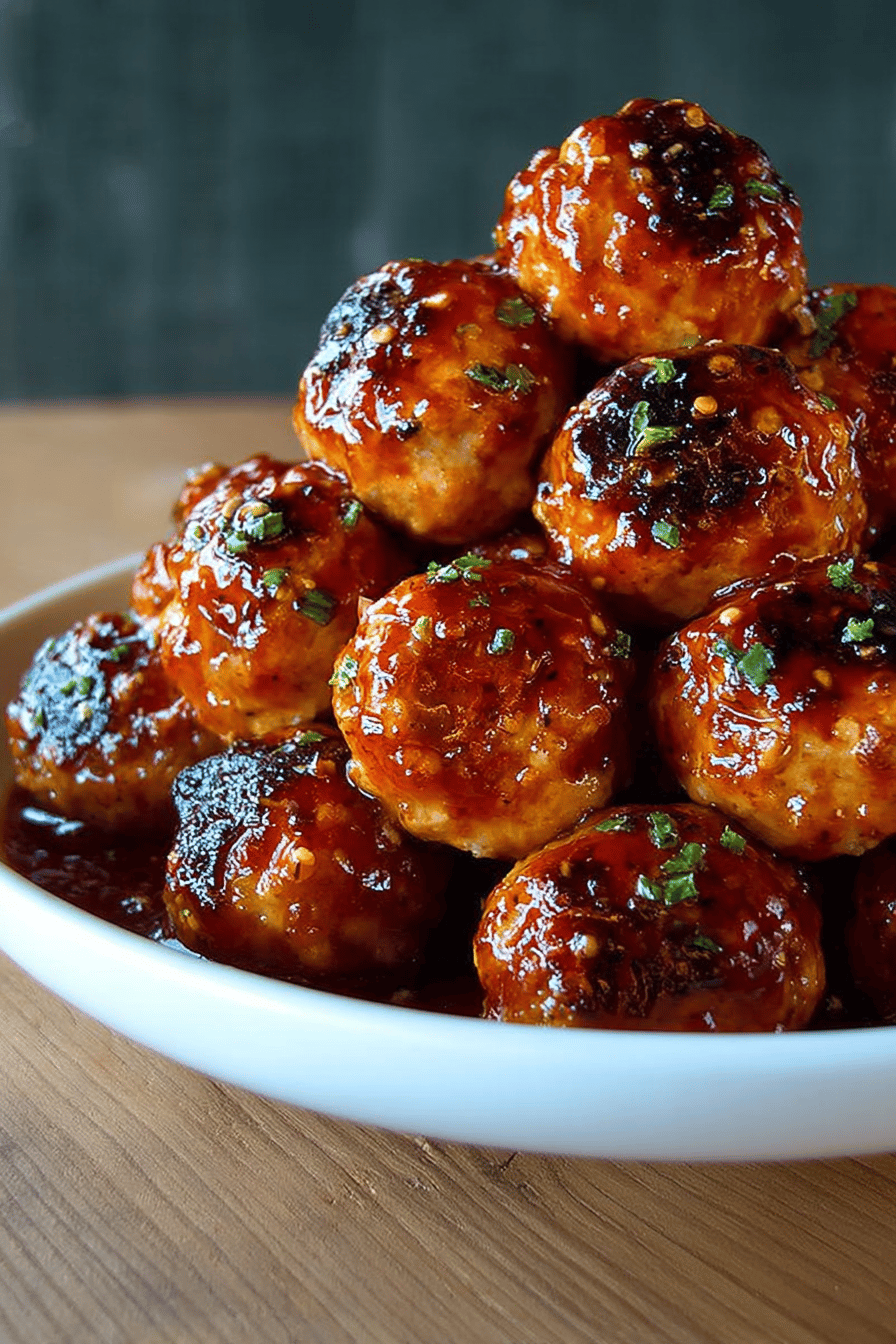 Easy Orange Chicken Meatballs Recipe ingredients organized and measured on kitchen counter