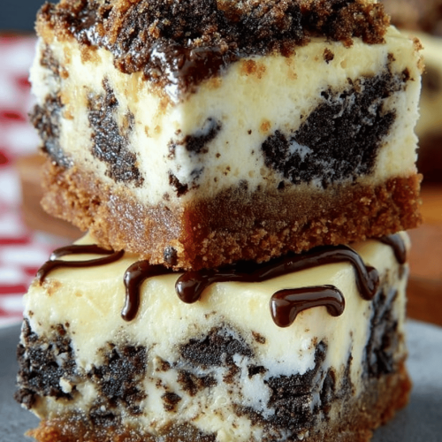 Easy Oreo Chunk Cheesecake Bars