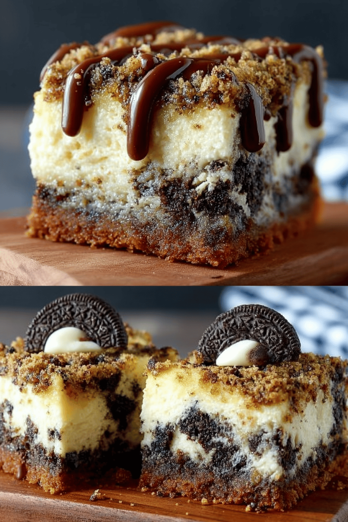 Easy Oreo Chunk Cheesecake Bars