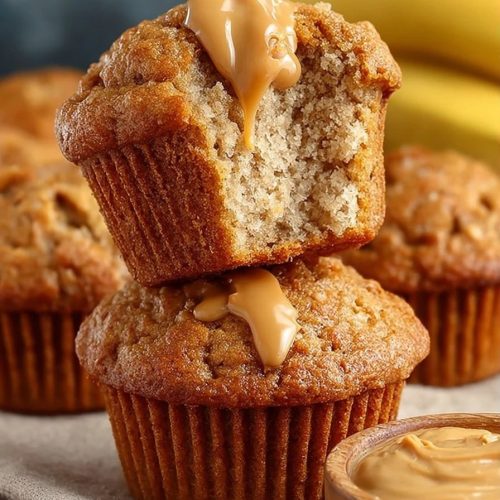 Easy Peanut Butter Banana Muffins