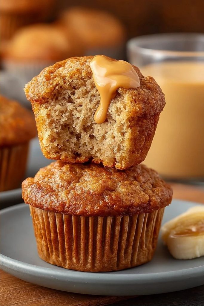 Easy Peanut Butter Banana Muffins