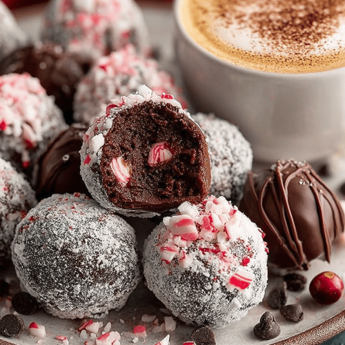 Easy Peppermint Chocolate Truffles Recipe