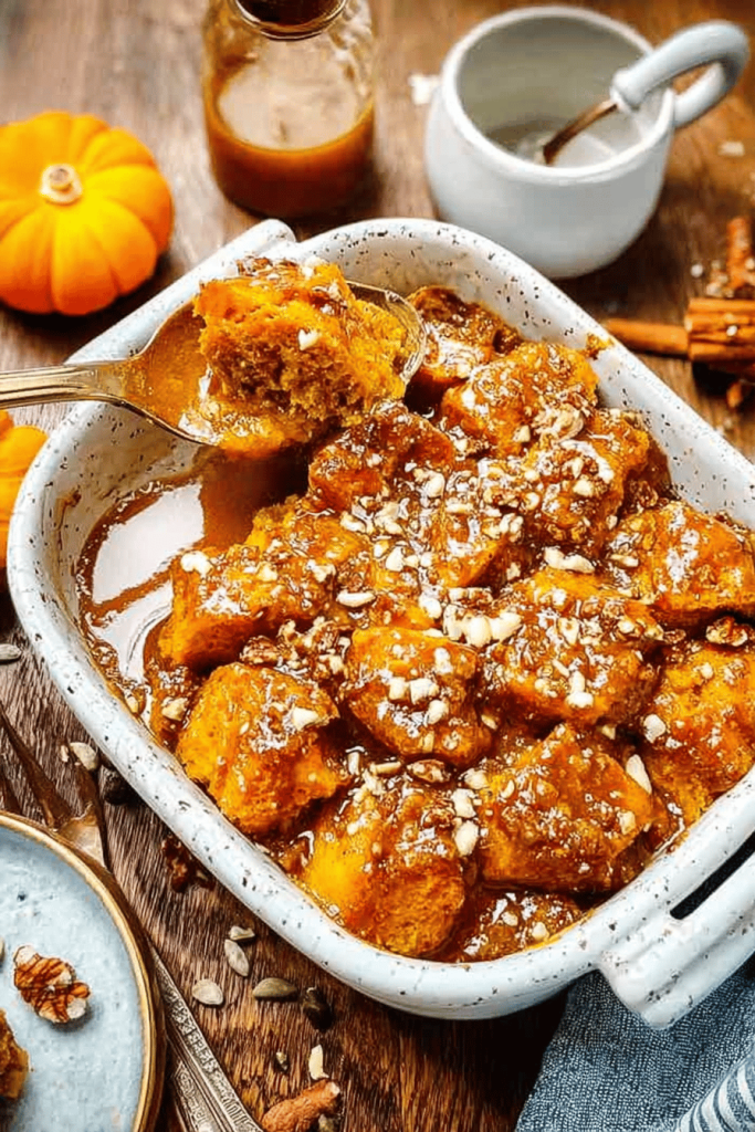 Easy Pumpkin Bread Pudding Recipe