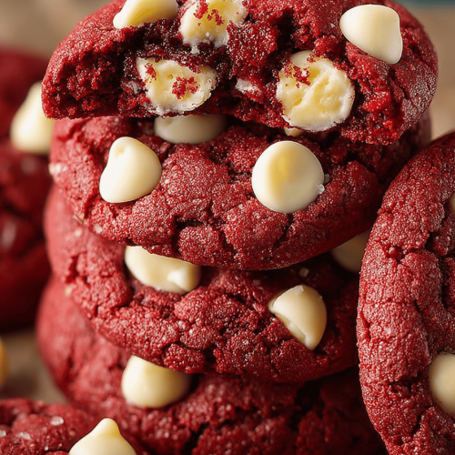 Easy Red Velvet White Chip Cookies