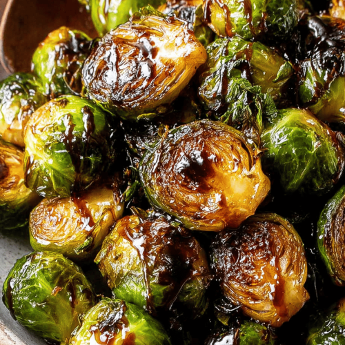 Easy Roasted Balsamic Brussels Sprouts Recipe