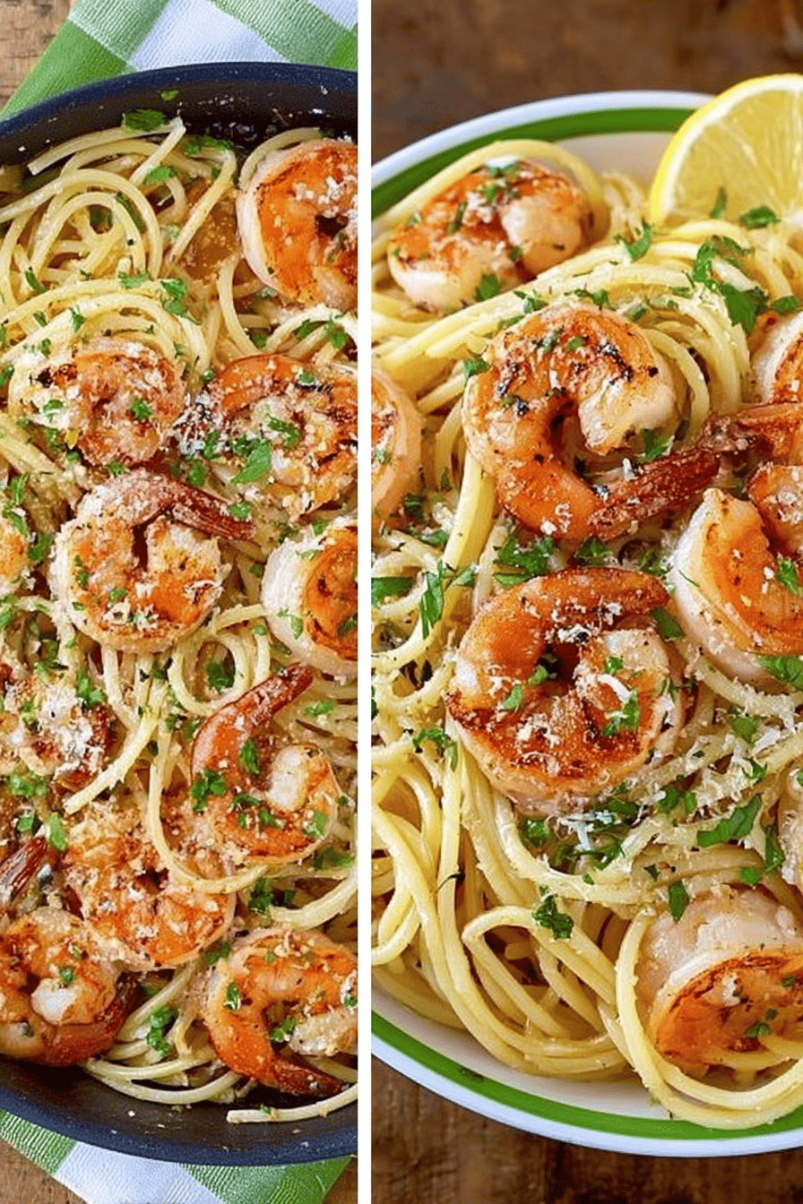 Easy Shrimp Scampi Pasta Recipe final dish beautifully presented and ready to serve