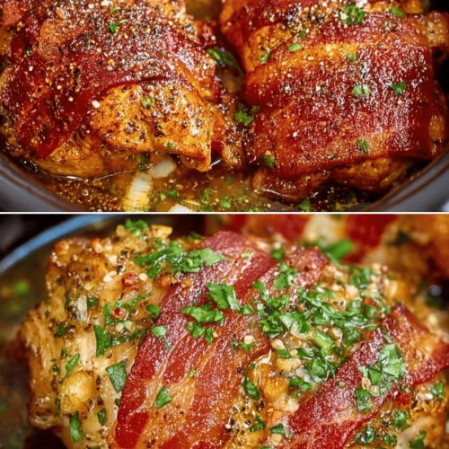 Easy Slow Cooker Bacon Garlic Chicken