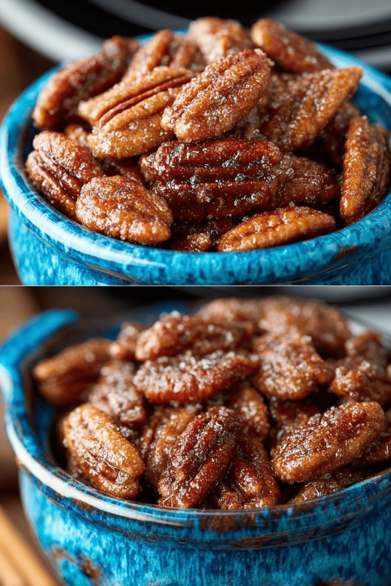 Easy Slow Cooker Cinnamon Pecans