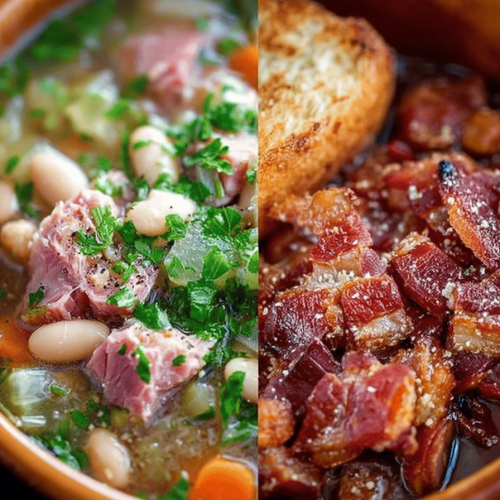 Easy Slow Cooker Ham and White Bean Soup