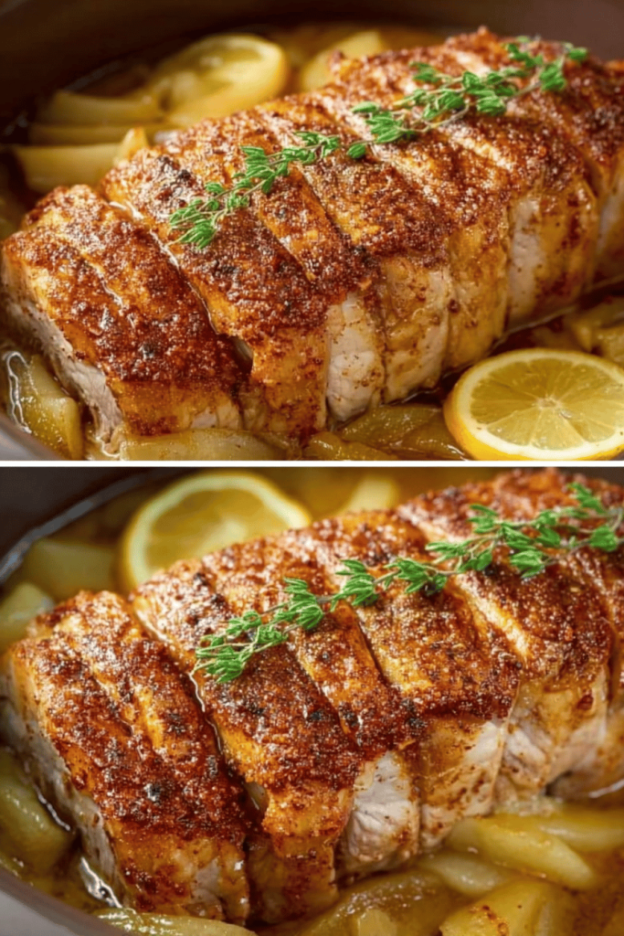 Easy Slow Cooker Honey Apple Pork Loin Recipe