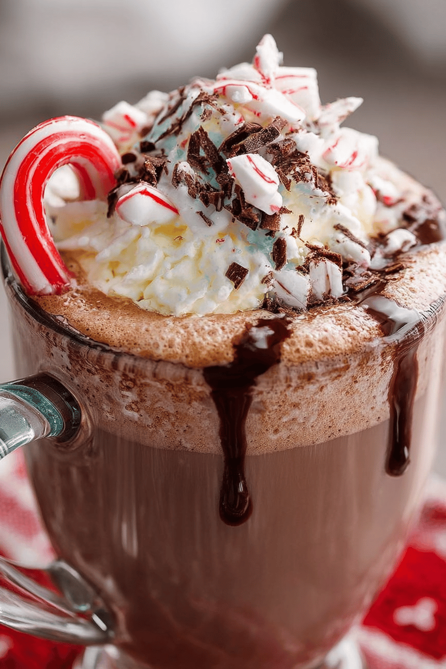 Easy Slow Cooker Peppermint Hot Chocolate Recipe ingredients organized and measured on kitchen counter