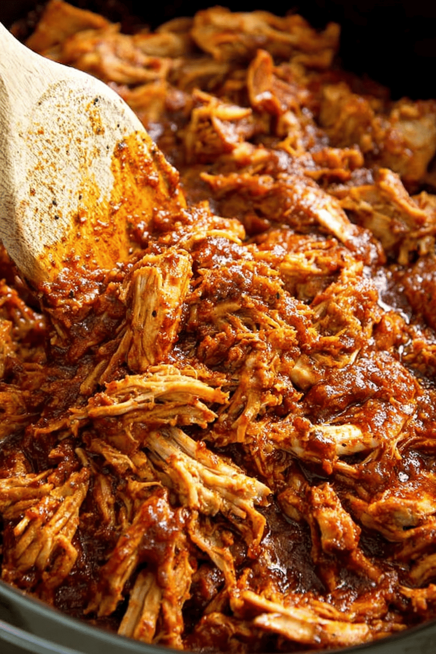 Easy Slow Cooker Pulled Pork Recipe ingredients organized and measured on kitchen counter