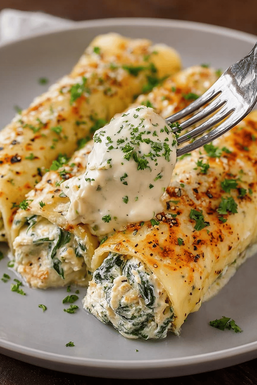 Easy Spinach Artichoke Chicken Manicotti Recipe