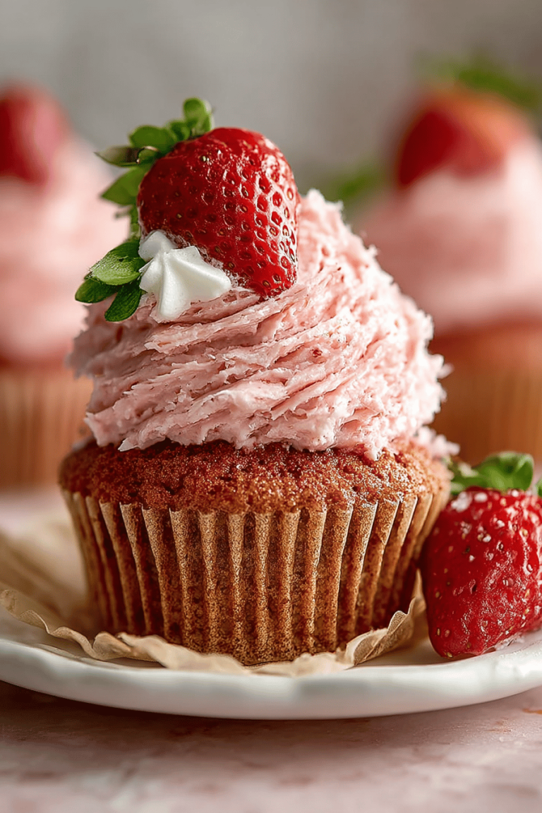 Easy Strawberry Cupcakes Recipe