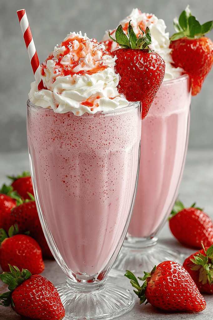 Easy Strawberry Milkshake Recipe