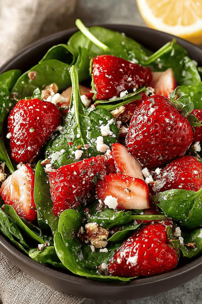 Easy Strawberry Spinach Salad Recipe