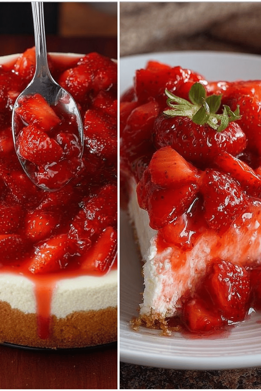 Easy Strawberry Topping ingredients organized and measured on kitchen counter