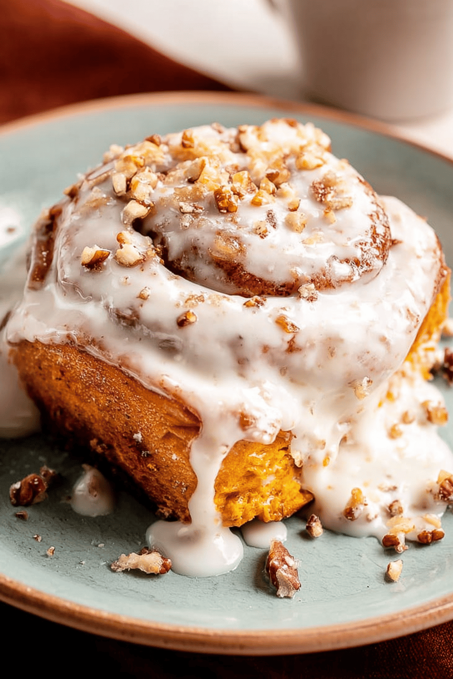 Easy Sweet Potato Cinnamon Rolls Recipe slice on plate showing perfect texture and swirl pattern