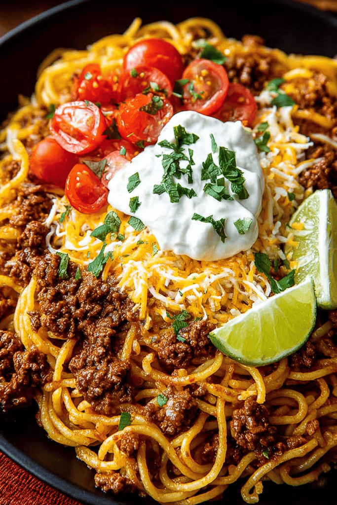 Easy Taco Spaghetti Recipe
