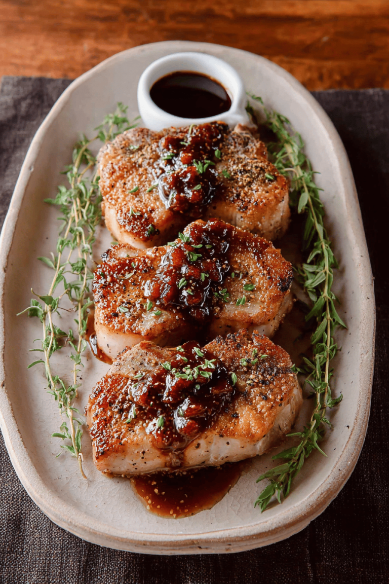 Easy and Delicious Fig and Pig Pork Chops