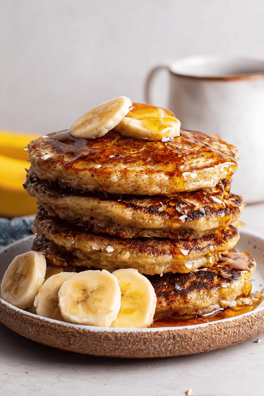 Easy and Delicious Oatmeal Pancakes Recipe final dish beautifully presented and ready to serve