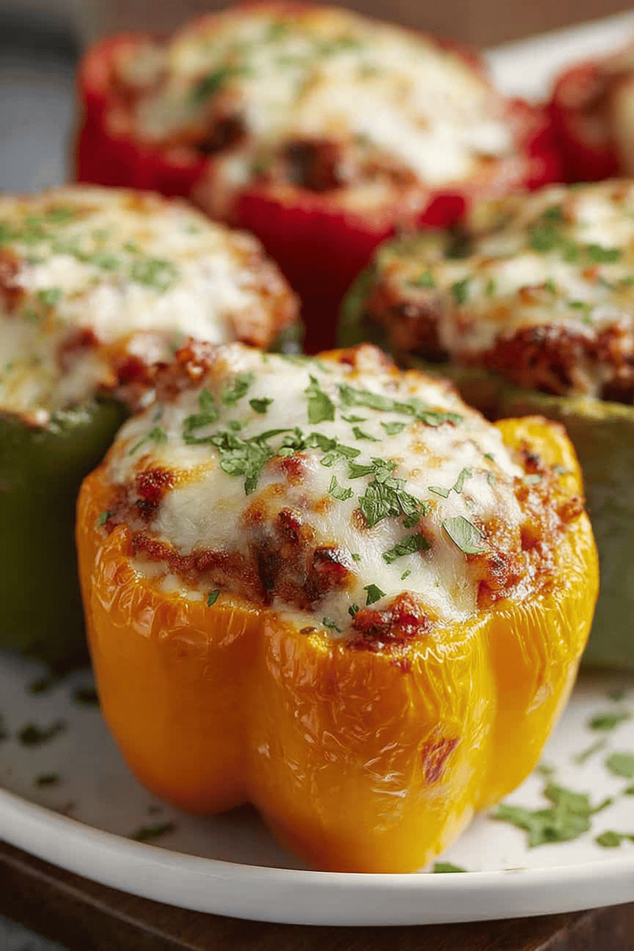 Easy and Delicious Stuffed Bell Peppers Recipe final dish beautifully presented and ready to serve
