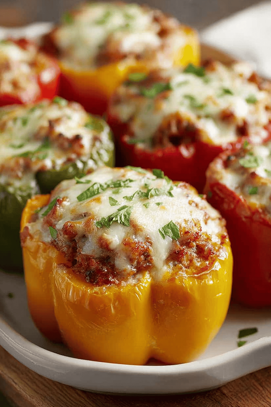 Easy and Delicious Stuffed Bell Peppers Recipe slice on plate showing perfect texture and swirl pattern